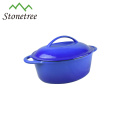 Cheap Oval Shaped Cast Iron Enamel Casserole With Lid